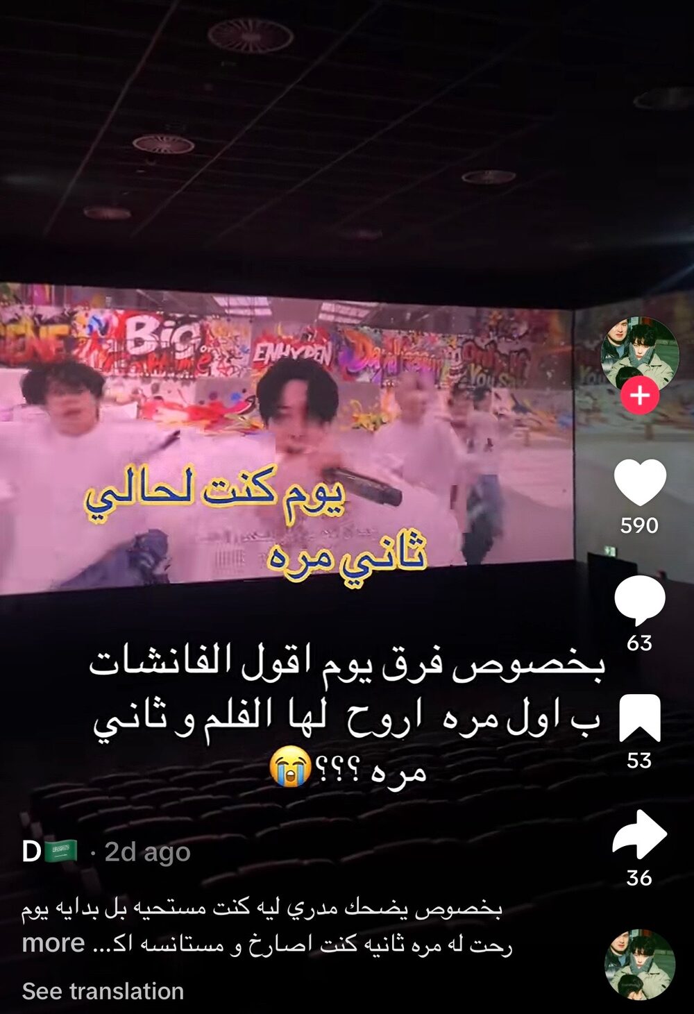 틱톡에 공유된 관람 현장