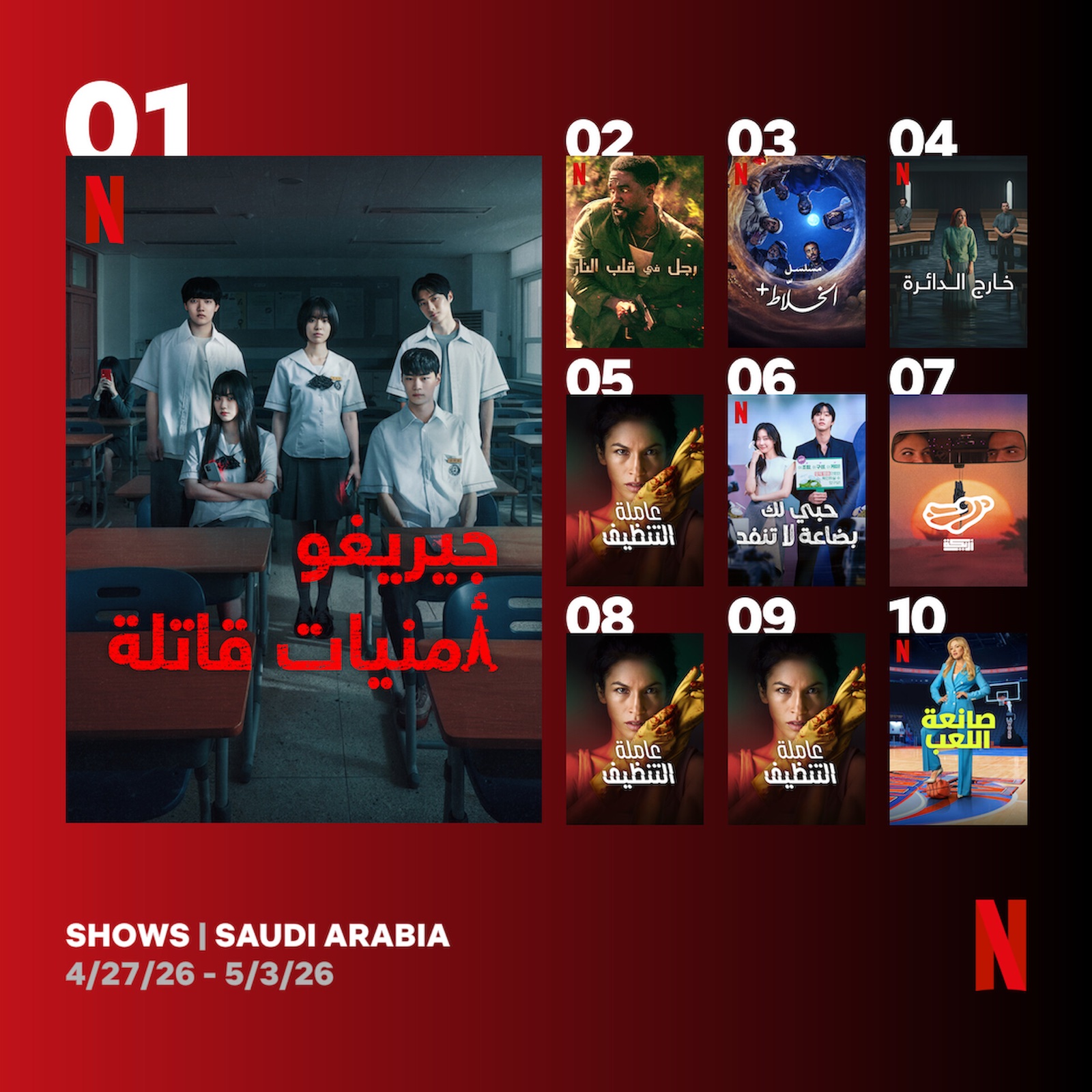 5월 1주차 사우디 넷플릭스 쇼 부문 1위 기리고